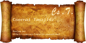 Csernai Tasziló névjegykártya